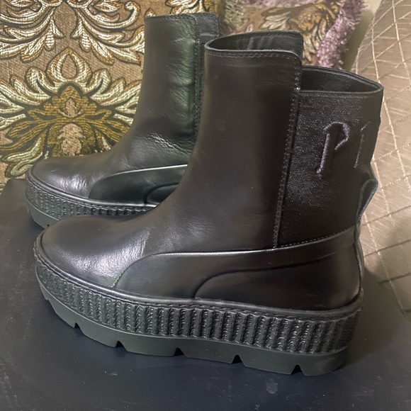 puma chelsea sneaker boot rihanna fenty black